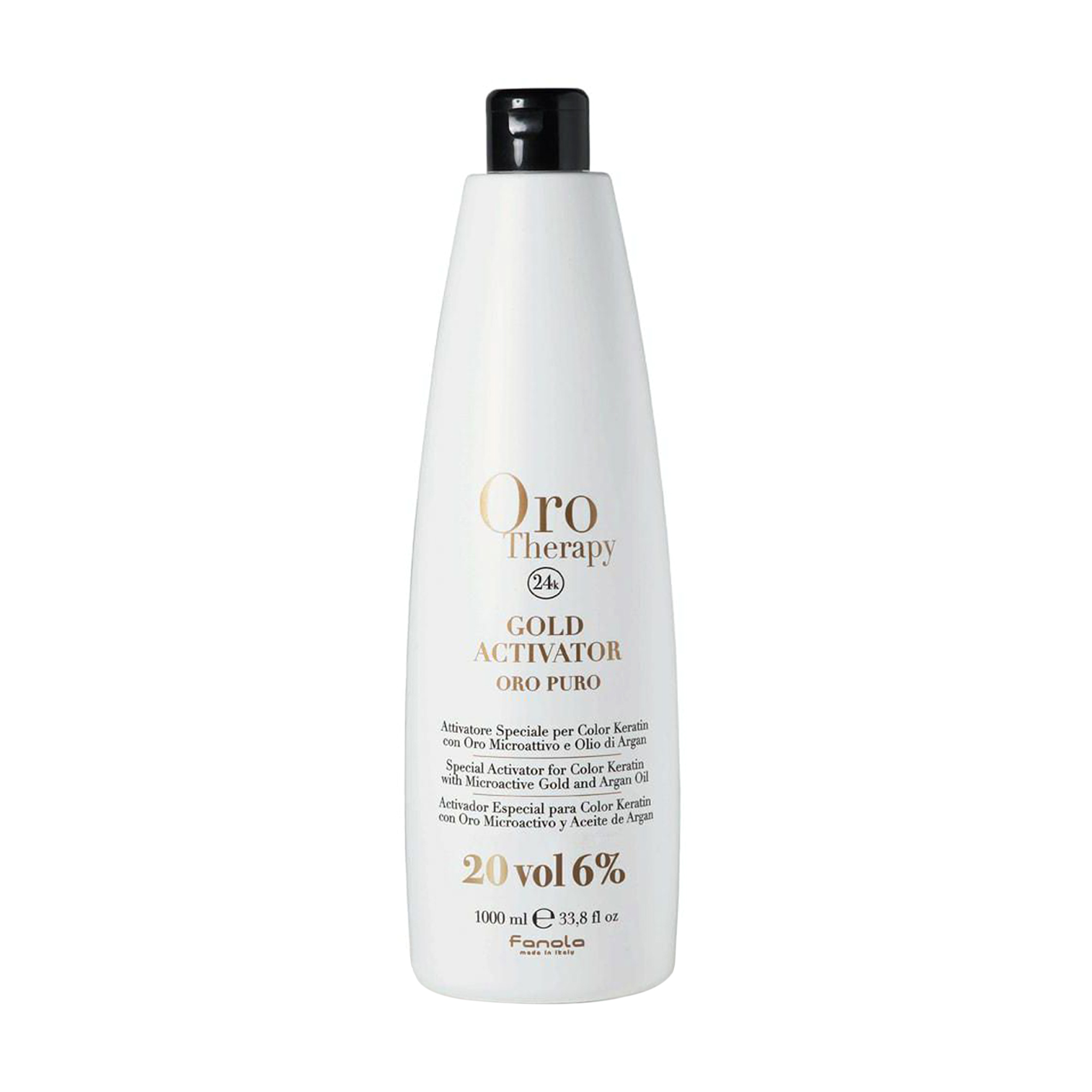 Окислювач з мікрочастинками золота Fanola Oro Therapy Gold Activator Oro Puro 20 Vol, 6%, 1 л
