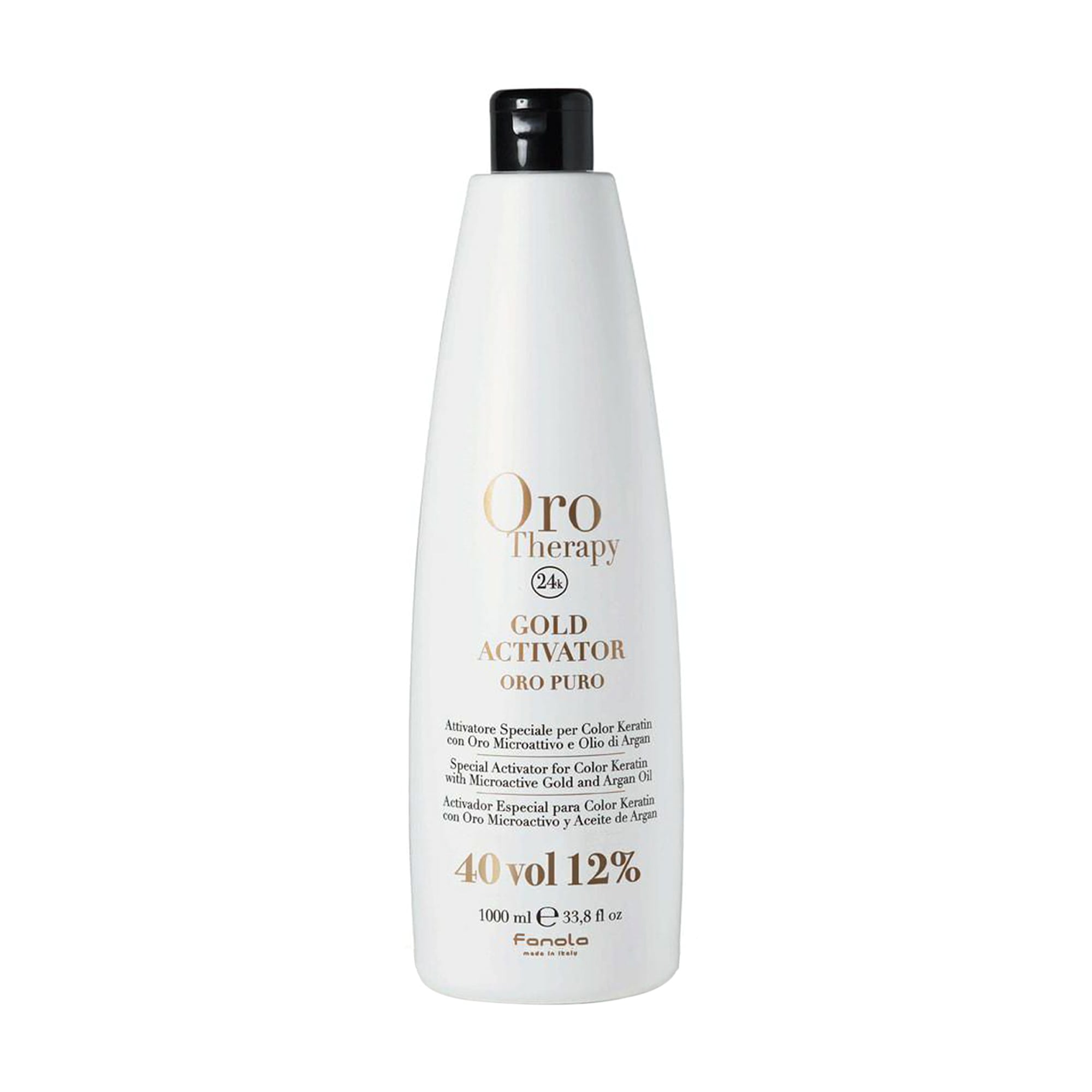 Окислювач з мікрочастинками золота Fanola Oro Therapy Gold Activator Oro Puro 40 Vol, 12%, 1 л